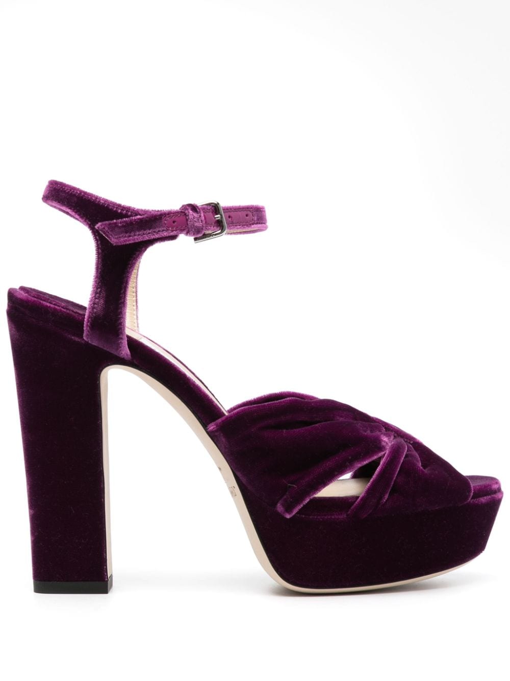 Jimmy Choo Heloise Sandalen aus Samt 120mm - Violett von Jimmy Choo