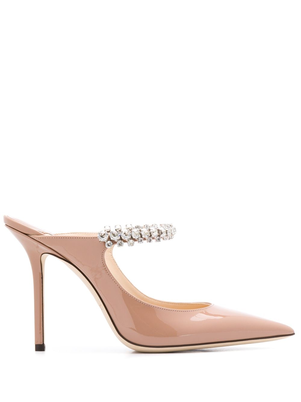 Jimmy Choo Mules mit Kristallen 100mm - Rosa von Jimmy Choo