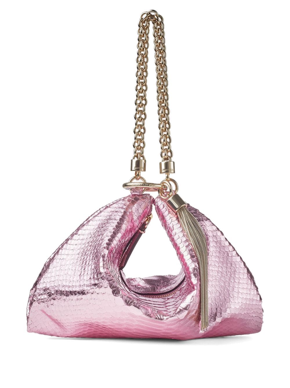 Jimmy Choo Callie Clutch mit Schlangenleder-Optik - Rosa von Jimmy Choo