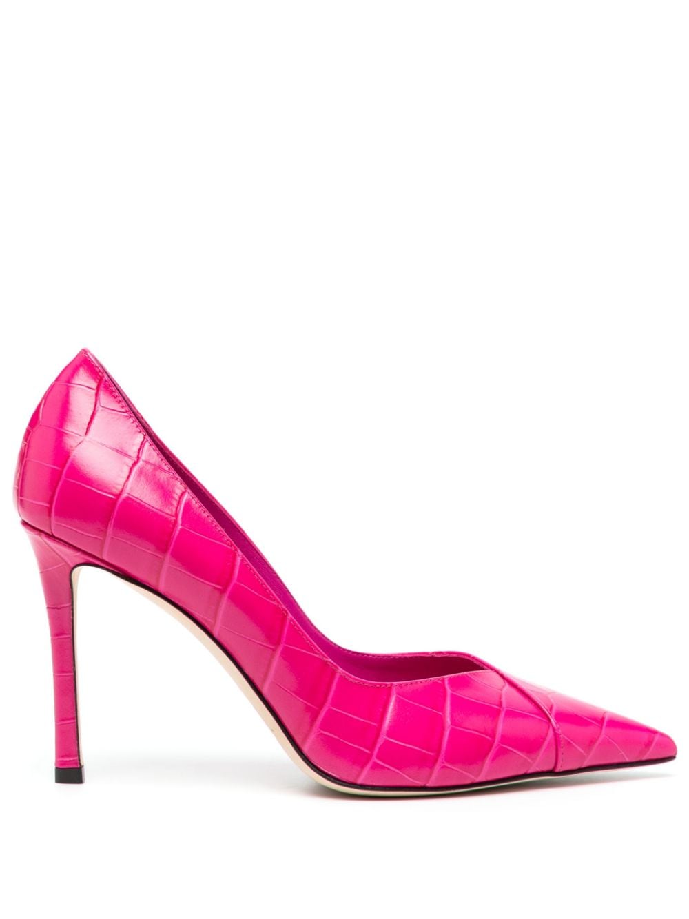 Jimmy Choo Pumps mit Kroko-Effekt - Rosa von Jimmy Choo