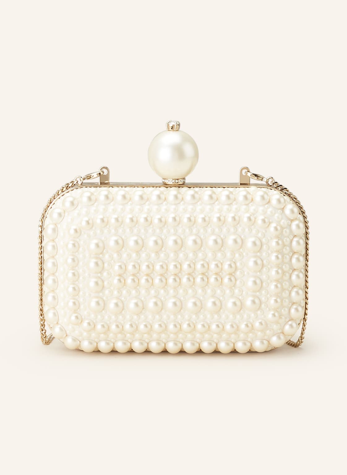 Jimmy Choo Clutch Cloud Mit Schmuckperlen weiss von Jimmy Choo