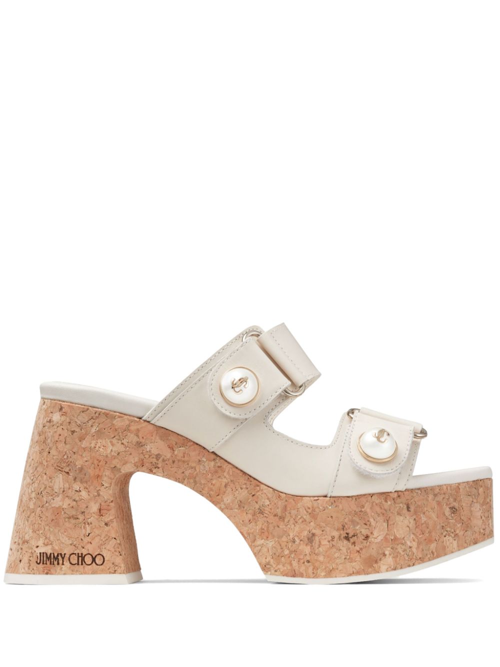 Jimmy Choo Fayence Plateau-Sandalen 95mm - Weiß von Jimmy Choo