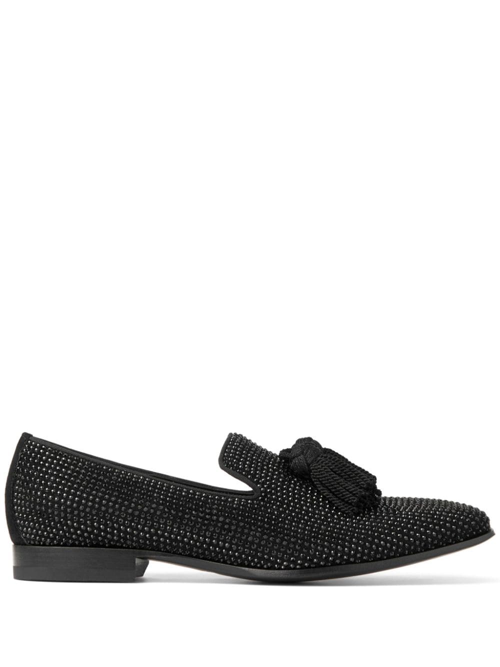 Jimmy Choo Foxley Slipper aus Wildleder mit Kristallen - Schwarz von Jimmy Choo