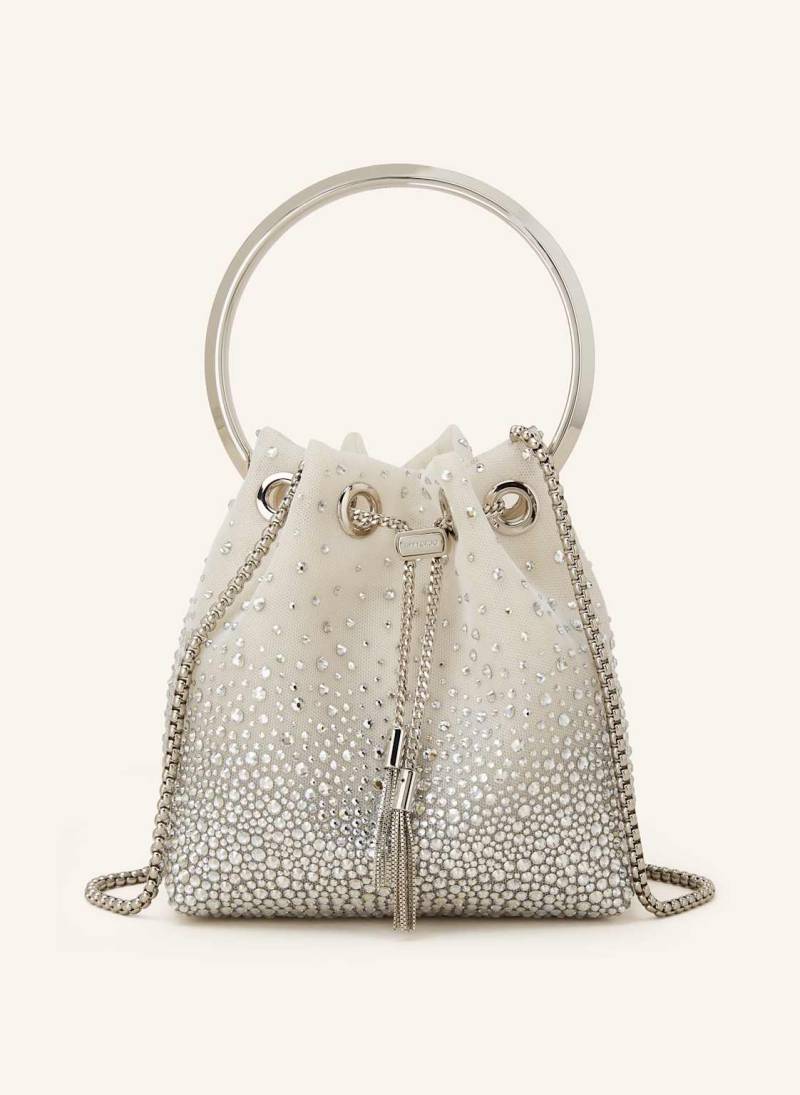 Jimmy Choo Handtasche Bon Bon Mit Schmucksteinen weiss von Jimmy Choo