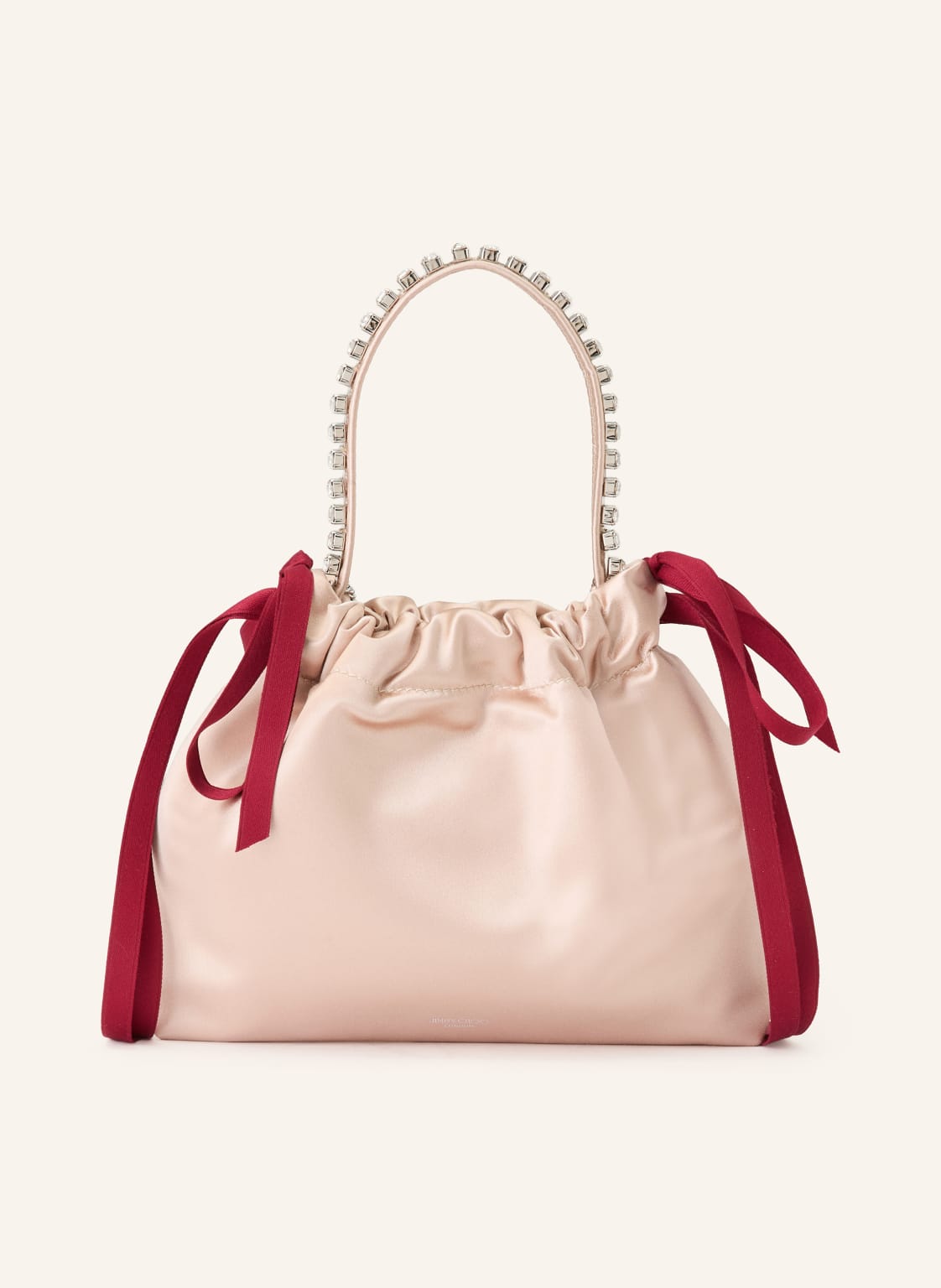 Jimmy Choo Handtasche Drawstring Mini Mit Schmucksteinen rot von Jimmy Choo