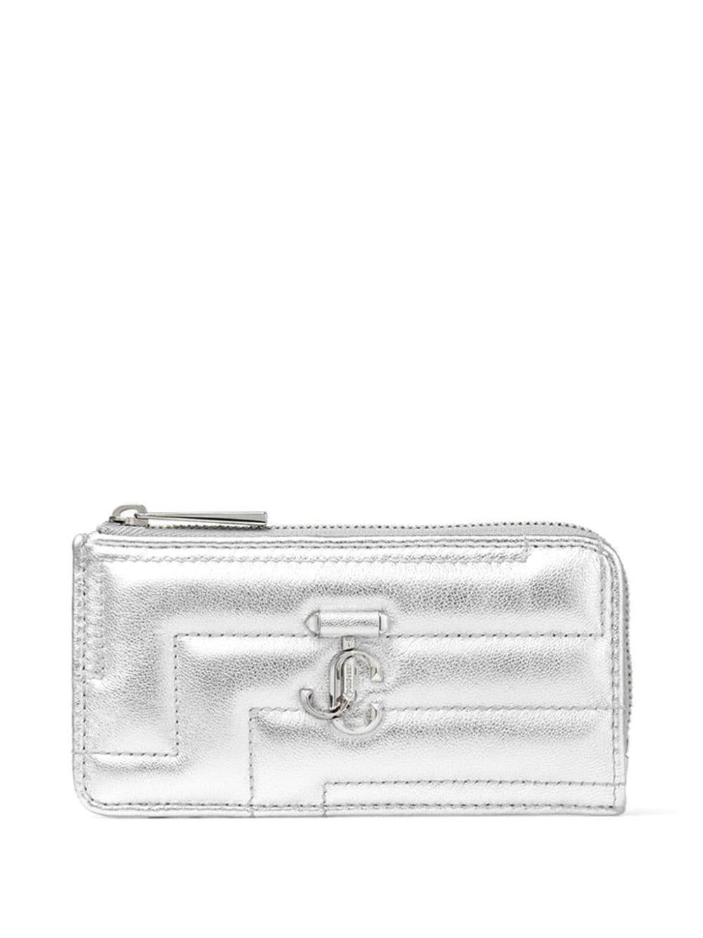 Jimmy Choo Lise-Z Portemonnaie mit Logo-Schild - Silber von Jimmy Choo