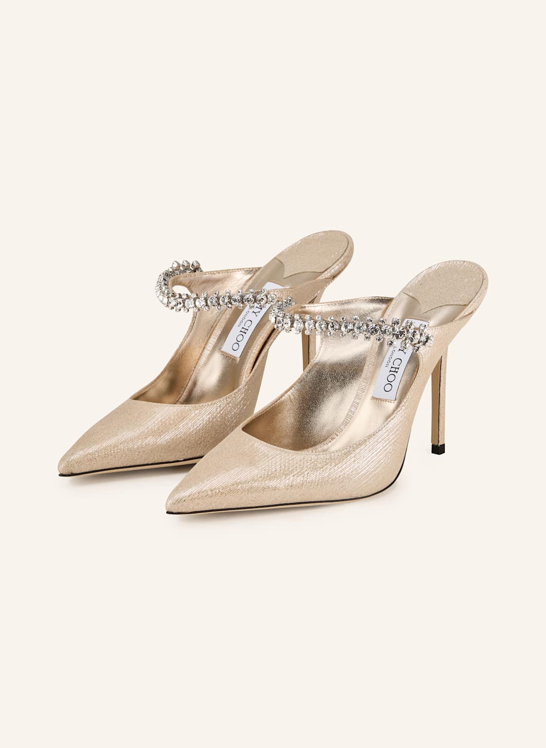 Jimmy Choo Mules Bing Mit Schmucksteinen gold von Jimmy Choo