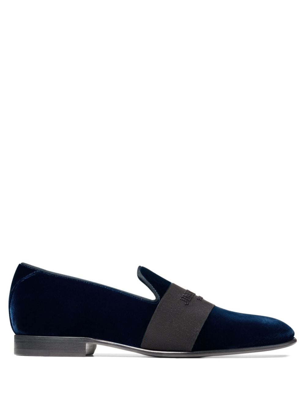 Jimmy Choo Thame Slipper aus Samt - Blau von Jimmy Choo