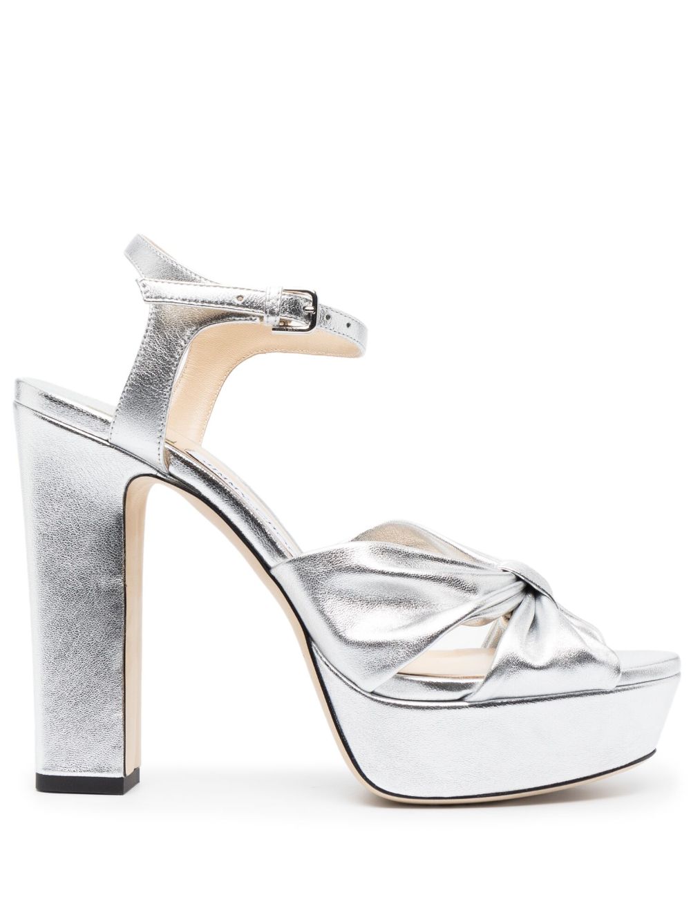 Jimmy Choo Plateau-Sandalen mit Knoten - Silber von Jimmy Choo