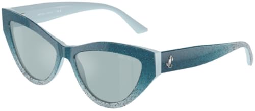 Sonnenbrille in Light Azur-Silber Mirror von Jimmy Choo, 50497c - Blau - Light Azur-Silber Mirror von Jimmy Choo