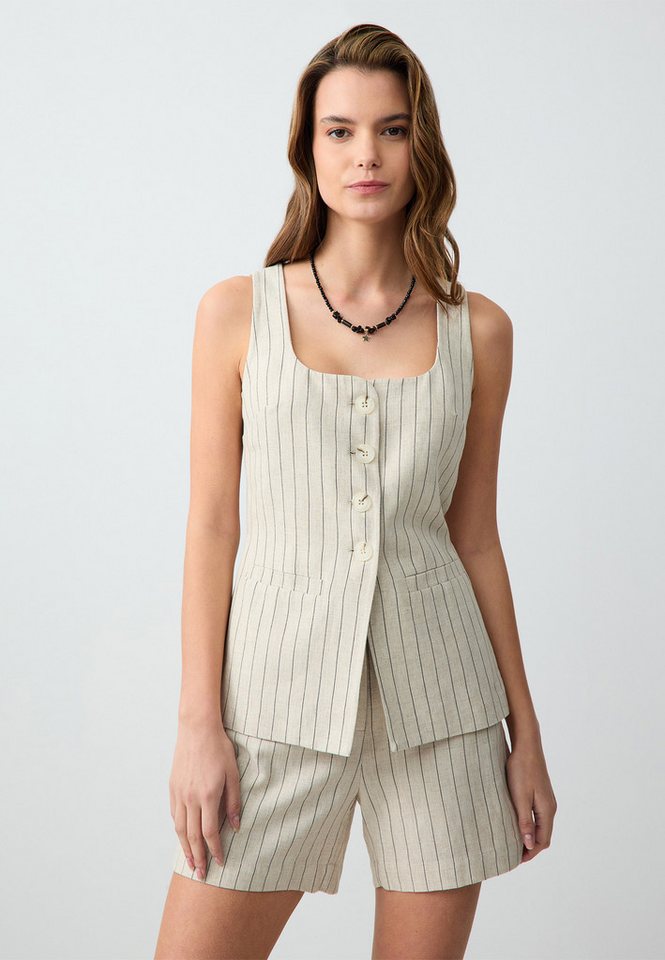 Jimmy Key Anzugweste Slim Fit Geweven Steen Gilet Jimmy Key Anzugweste Slim Fit Geweven Steen Gilet von Jimmy Key