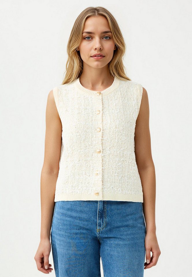 Jimmy Key Anzugweste Regular Fit Ecru Gewebte Weste von Jimmy Key