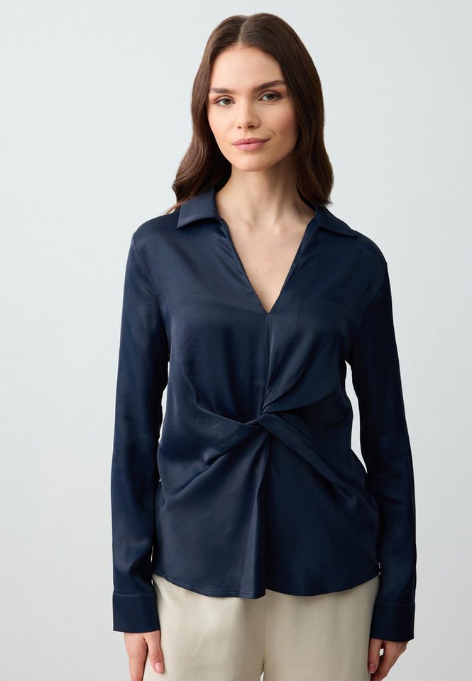 Jimmy Key Blusentop Gewebte Blaue Bluse von Jimmy Key