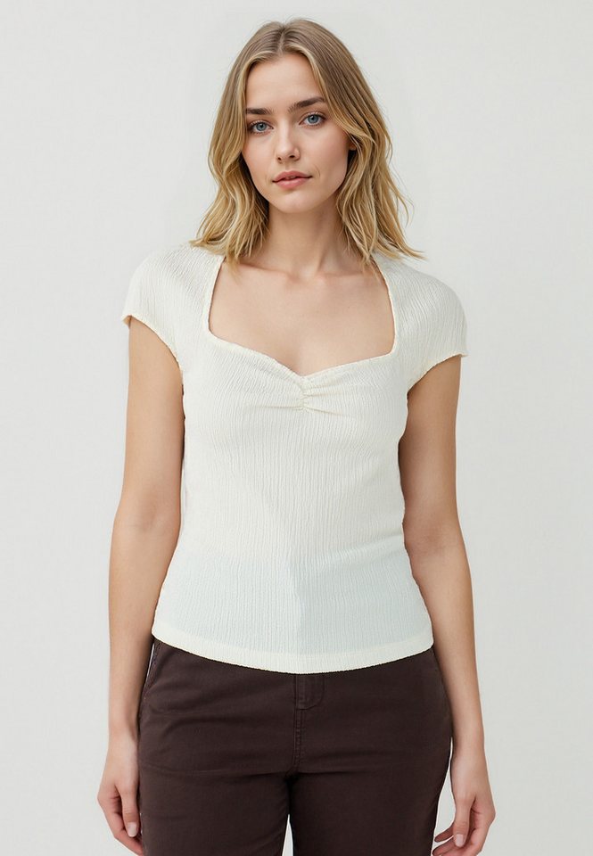 Jimmy Key Blusentop Gewebte weiße Bluse von Jimmy Key