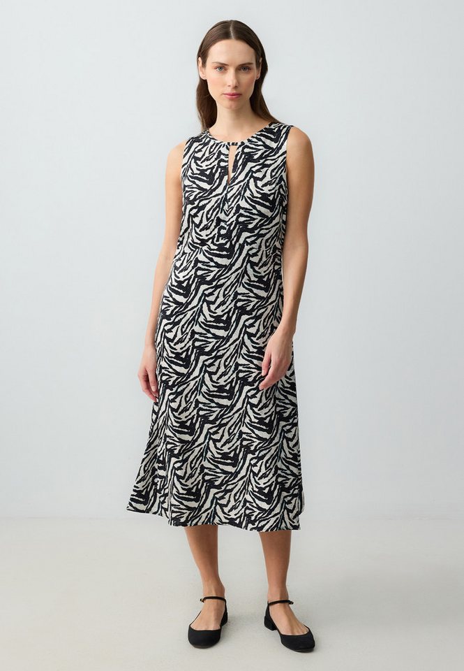 Jimmy Key Midikleid Ärmelloses Gewebtes Midikleid Mit Rundhalsausschnitt Und Zebramuster von Jimmy Key