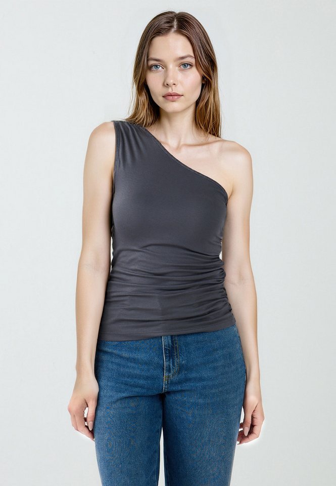 Jimmy Key Blusentop Graue Strickbluse im Slim Fit von Jimmy Key