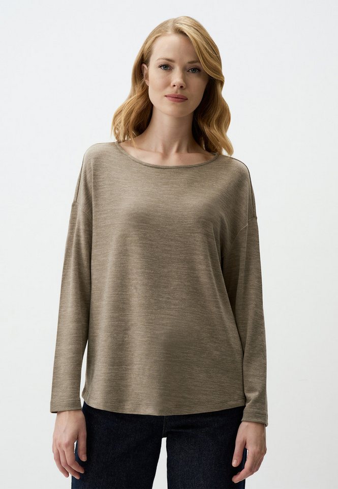Jimmy Key Blusentop Weiche Beige Bluse Mit Rundhalsausschnitt von Jimmy Key
