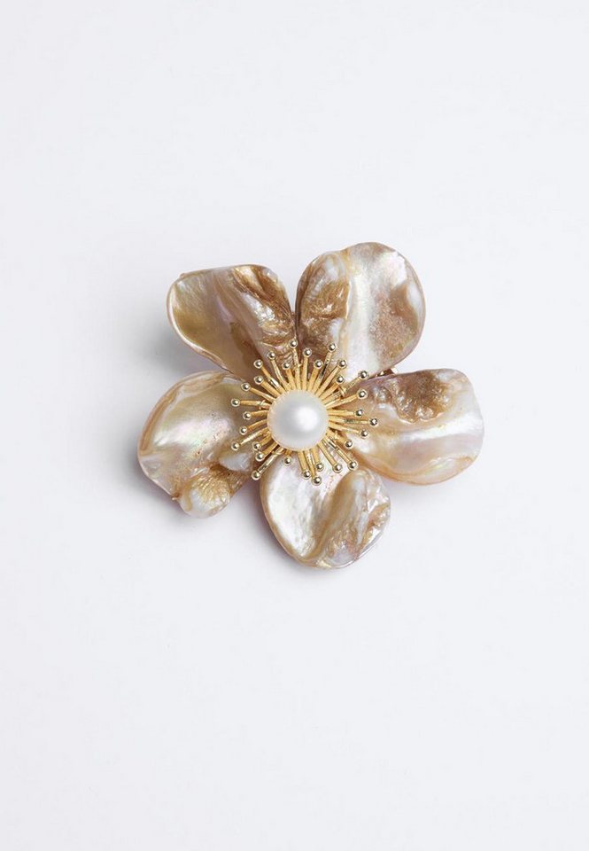 Jimmy Key Brosche Brosche Mit Blumenmuster Und Perlendetails Jimmy Key Brosche Brosche Mit Blumenmuster Und Perlendetails von Jimmy Key