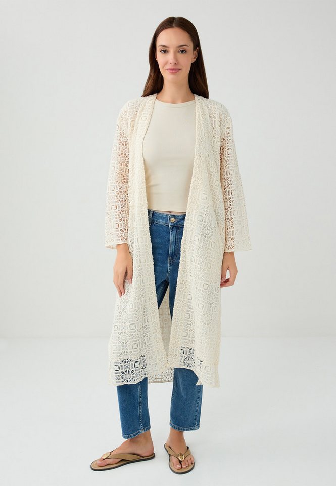 Jimmy Key Cardigan Gewebter weißer Cardigan in normaler Passform Jimmy Key Cardigan Gewebter weißer Cardigan in normaler Passform von Jimmy Key