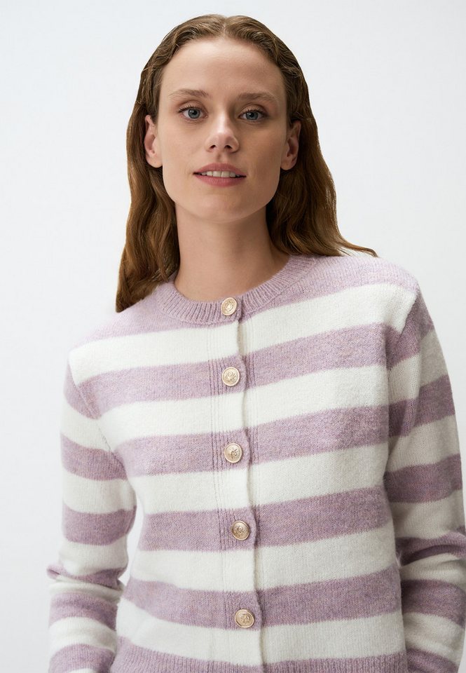 Jimmy Key Cardigan Langärmlig Gestreift Gemustert Strick Cardigan von Jimmy Key