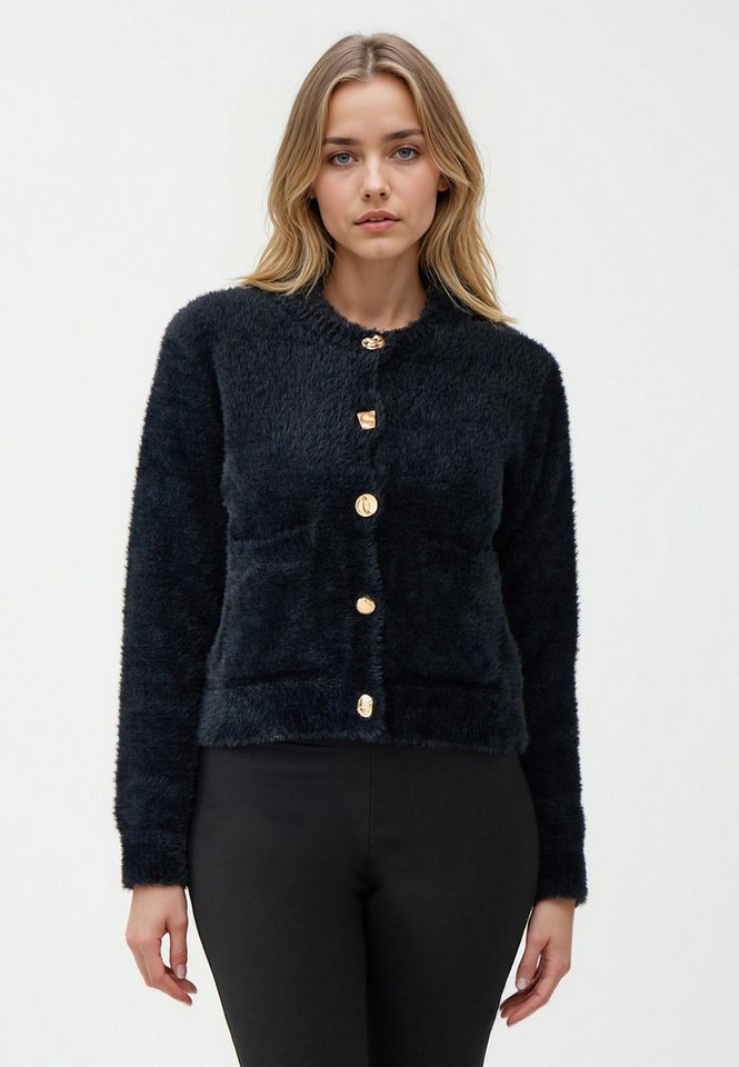 Jimmy Key Cardigan Schwarze Strickjacke aus Trikot von Jimmy Key