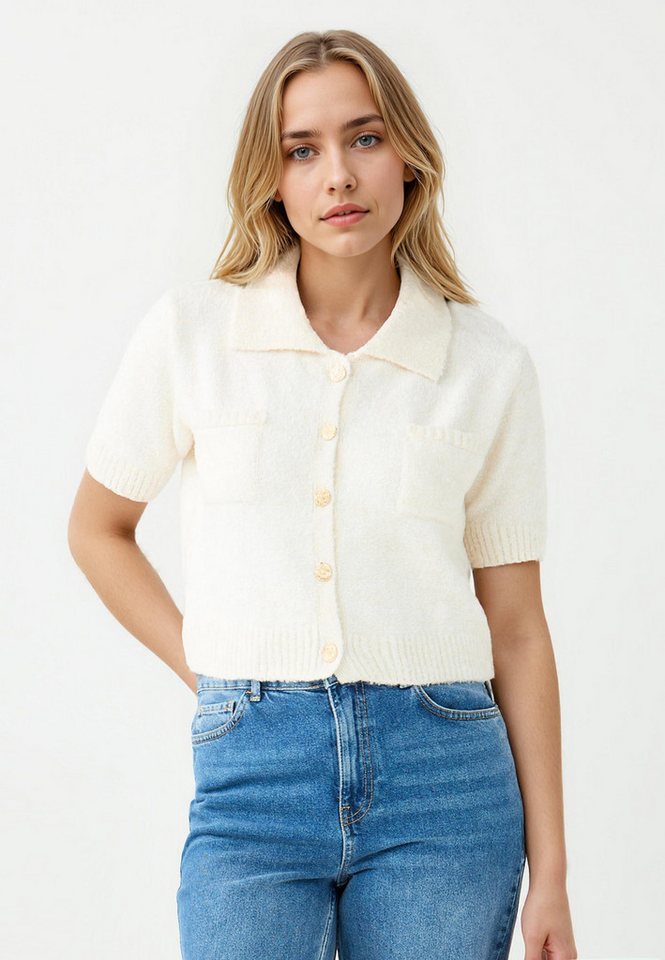 Jimmy Key Cardigan Tricot-Strickjacke in Ecru von Jimmy Key