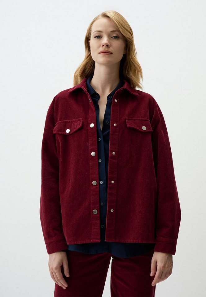 Jimmy Key Hemdbluse Gerade Geschnittene Hemdjacke Aus Baumwollsamt von Jimmy Key