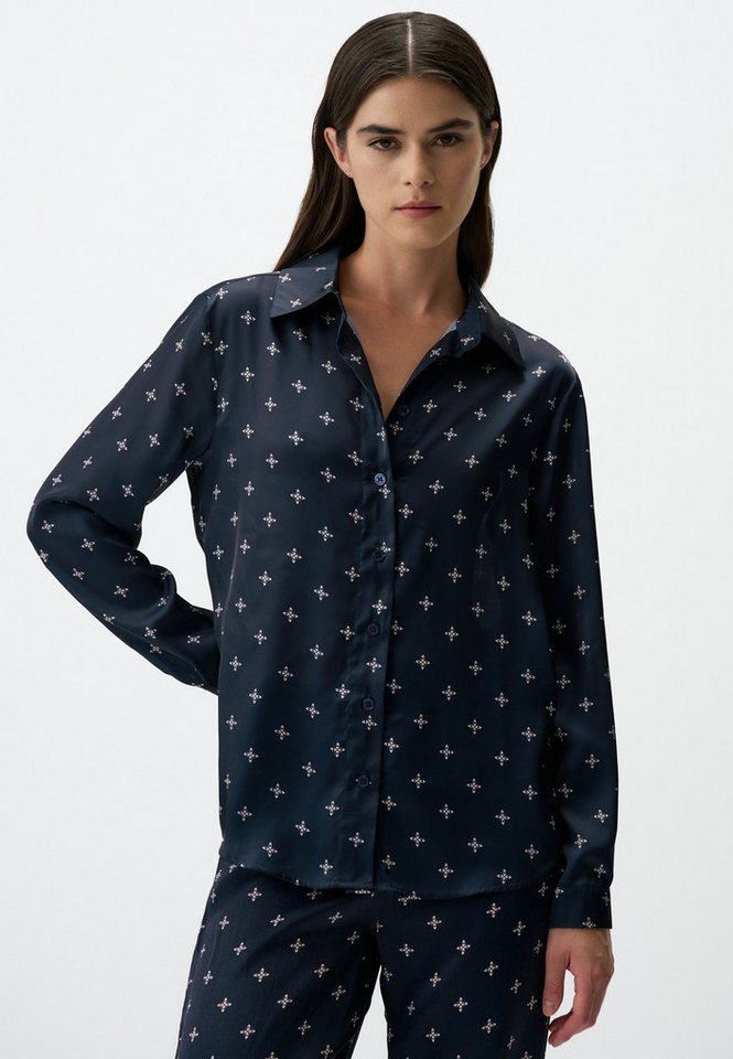 Jimmy Key Shirtbluse Marineblau Bedruckt Hemd von Jimmy Key