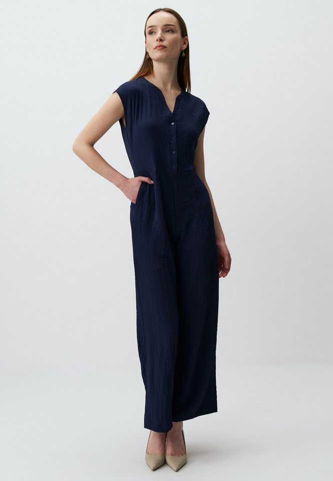 Jimmy Key Jumpsuit Lockere Passform Einfache Weberei Overall von Jimmy Key