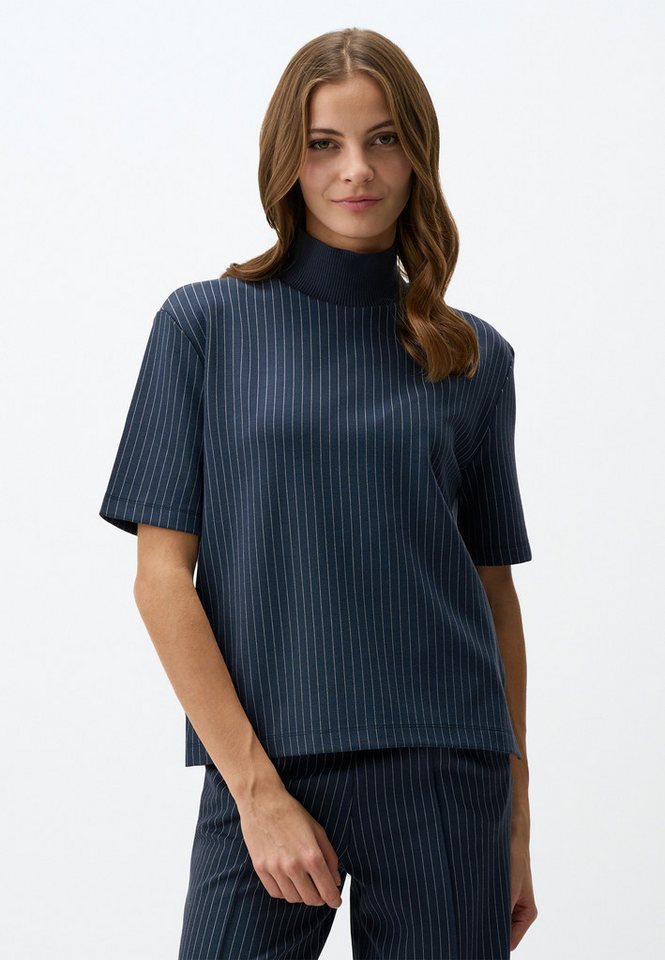 Jimmy Key Blusentop Stehkragen Entspannte Passform Gemustert Strick Bluse von Jimmy Key