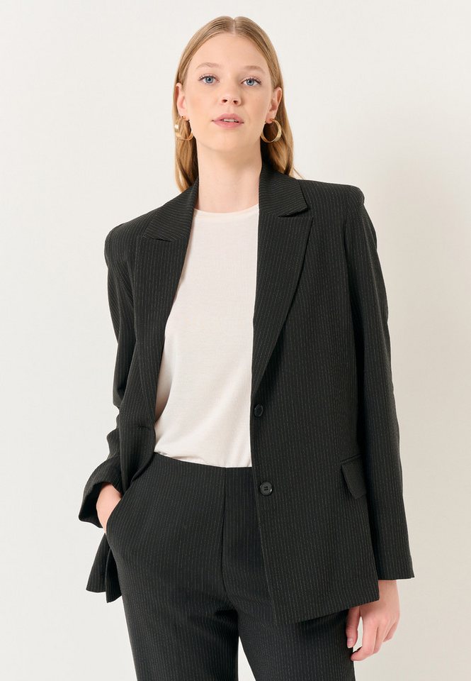 Jimmy Key Kurzjacke Langärmlig Gestreift Stilvoll Blazer Jacke von Jimmy Key