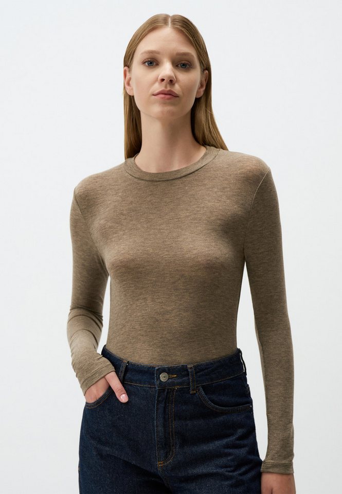 Jimmy Key Blusentop Rundhalsausschnitt Slim Fit Gestrickt Bluse von Jimmy Key
