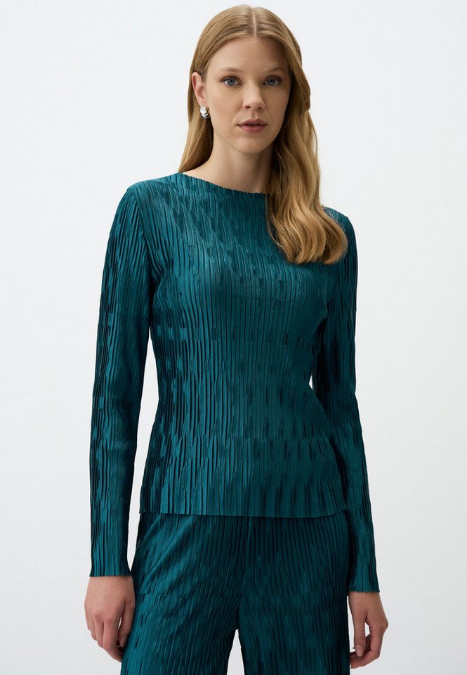 Jimmy Key Blusentop Slim Fit U-Boot-Ausschnitt Strick Bluse mit Janjani von Jimmy Key