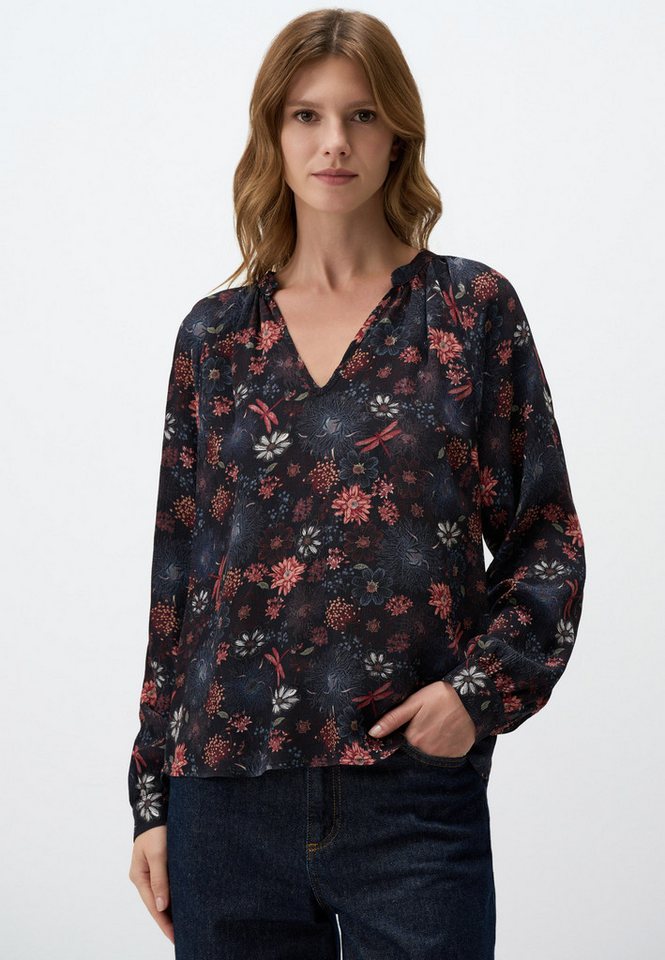 Jimmy Key V-Ausschnitt-Pullover Bluse Mit V-Ausschnitt Und Blumenmuster İn Lockerer Passform von Jimmy Key