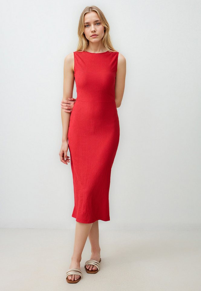 Jimmy Key Midikleid Ärmelloses Midi-Strickkleid Mit Geradem Schnitt Und U-Boot-Ausschnitt von Jimmy Key