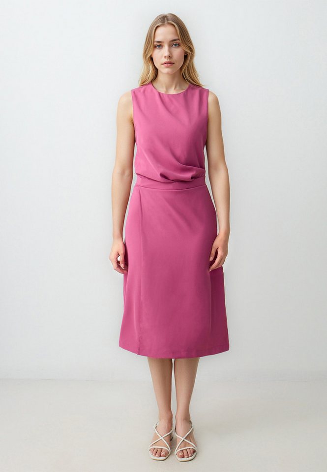 Jimmy Key Midikleid Gerade Geschnittenes Ärmelloses Gewebtes Midikleid Mit Rundhalsausschn von Jimmy Key