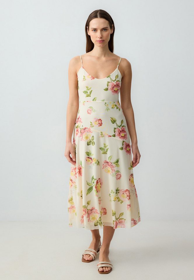Jimmy Key Midikleid Schmal Geschnittenes Trägerkleid Mit Offenem Ausschnitt Gemustertem Me von Jimmy Key