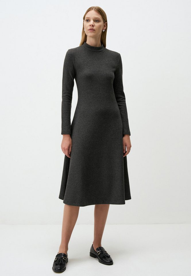 Jimmy Key Midikleid Elegantes Midikleid Mit Halbem Rollkragen Und Langen Ärmeln von Jimmy Key