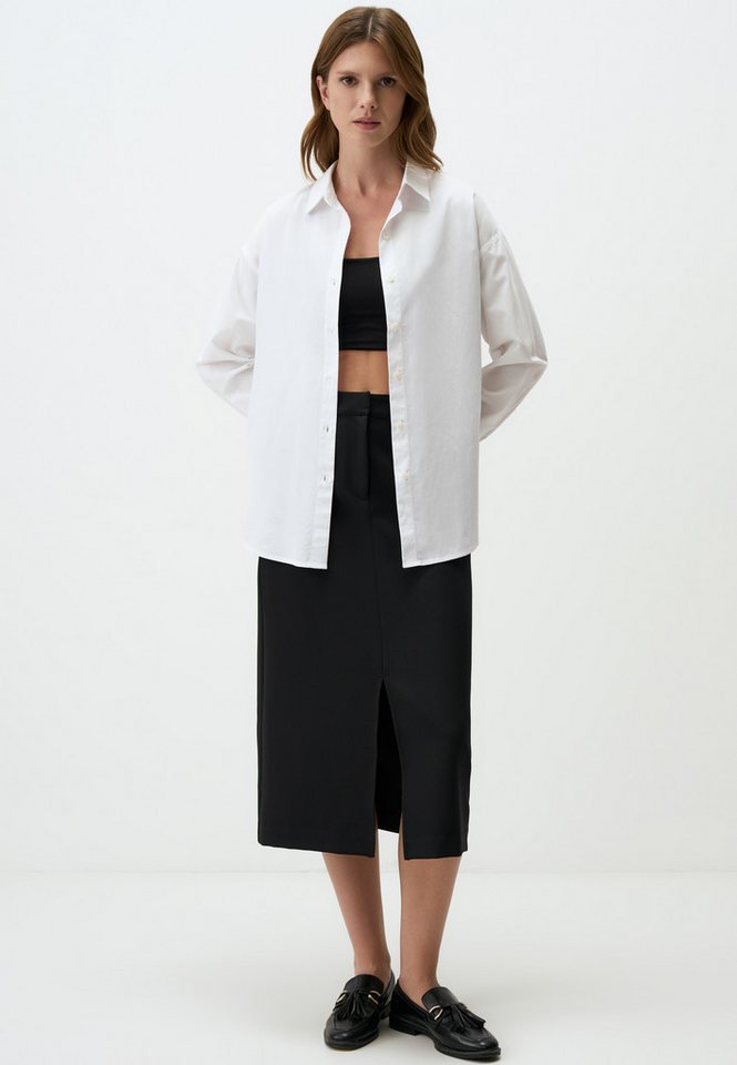 Jimmy Key Minirock Schmal Geschnittener High Waist Midirock Mit Schlitzdetail von Jimmy Key