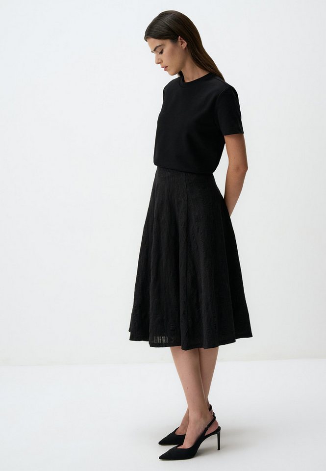 Jimmy Key Midirock Relaxed Fit Midirock Mit Normaler Taille Und Lochmuster von Jimmy Key