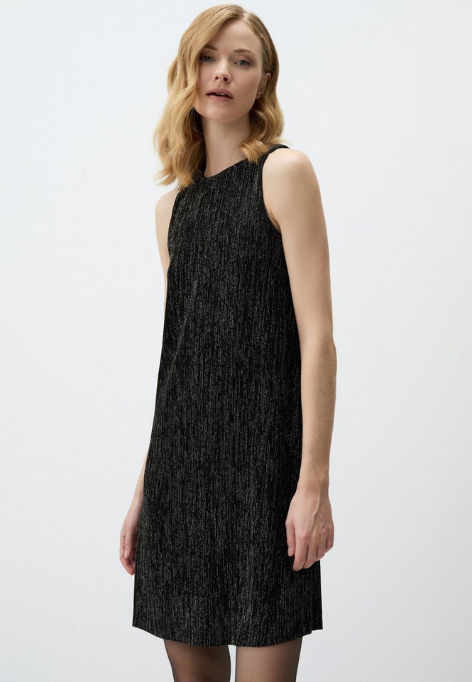 Jimmy Key Minikleid Elegantes Schwarzes Ärmelloses Kleid Mit Metallic-Streifen von Jimmy Key