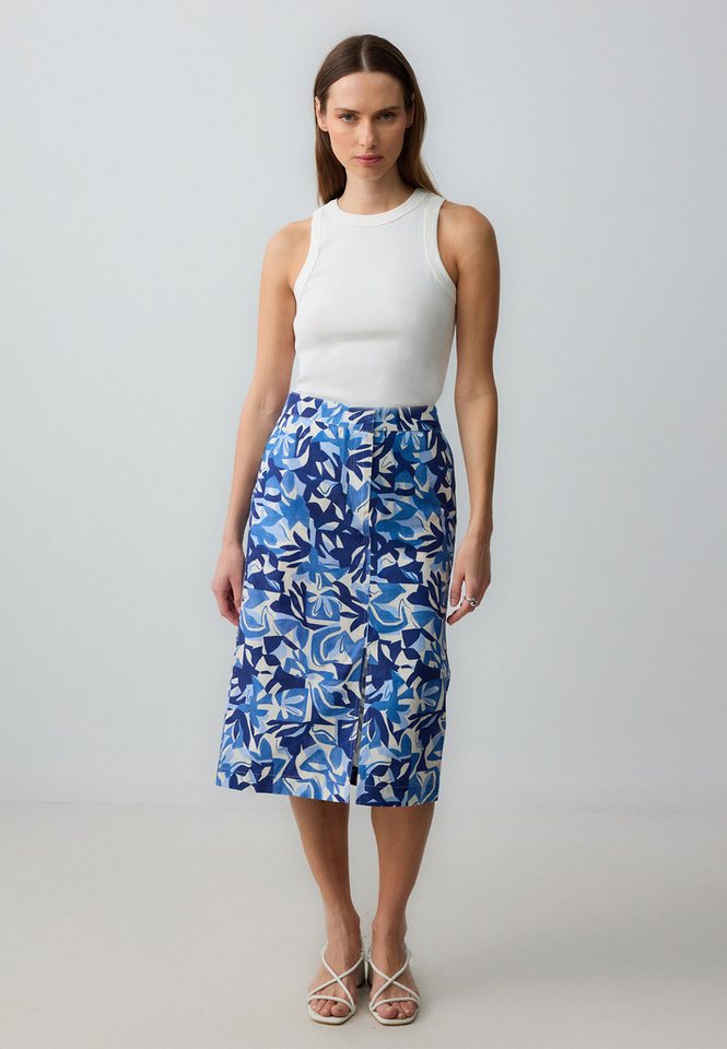 Jimmy Key Minirock Blauer Webrock İn Normaler Passform von Jimmy Key