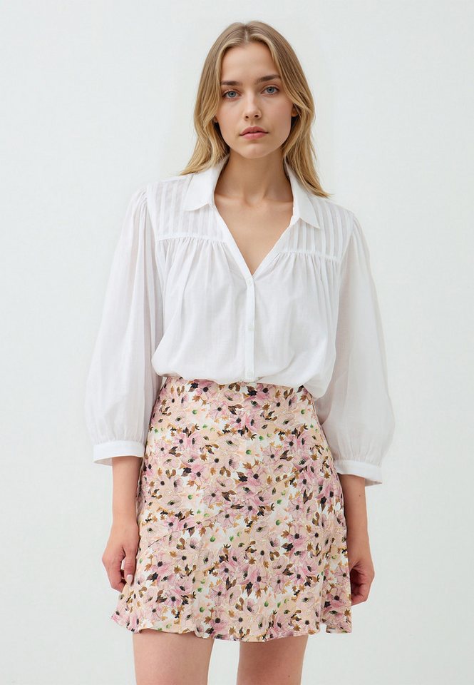 Jimmy Key Minirock Gewebter Minirock mit normaler Taille und Blumenmuster von Jimmy Key