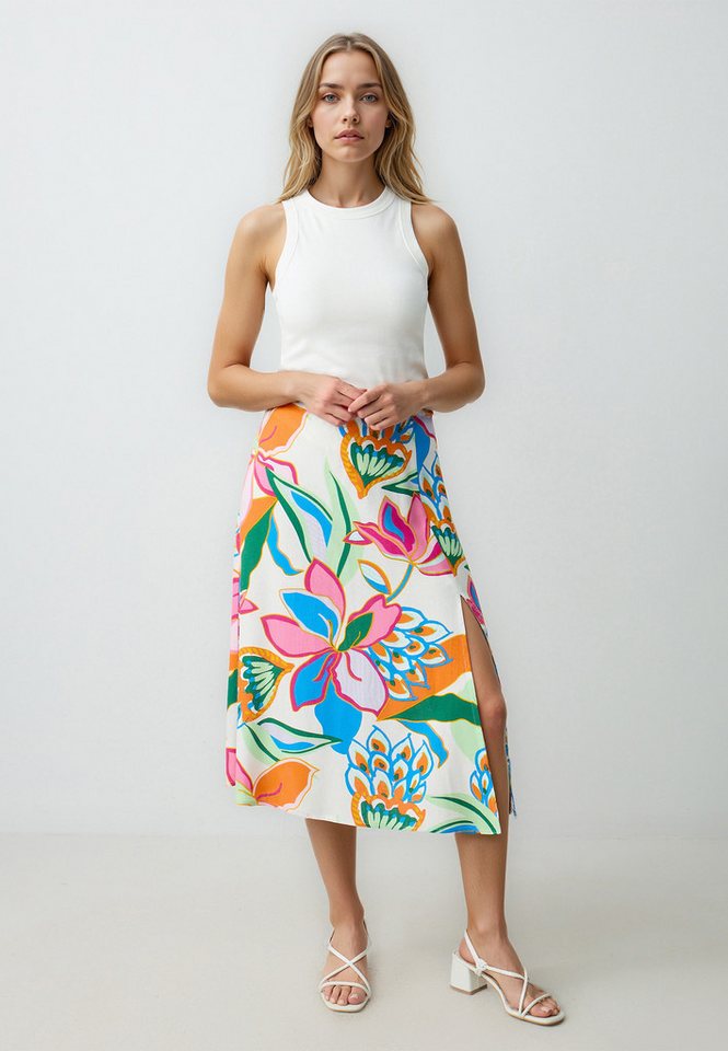 Jimmy Key Minirock Gewebter Rock İn Ecru Mit Normaler Passform von Jimmy Key