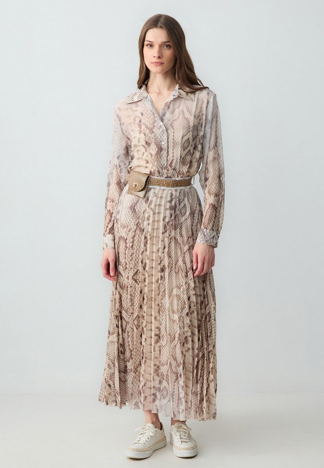 Jimmy Key Minirock Locker Geschnittener Gewebter Rock İn Stein von Jimmy Key