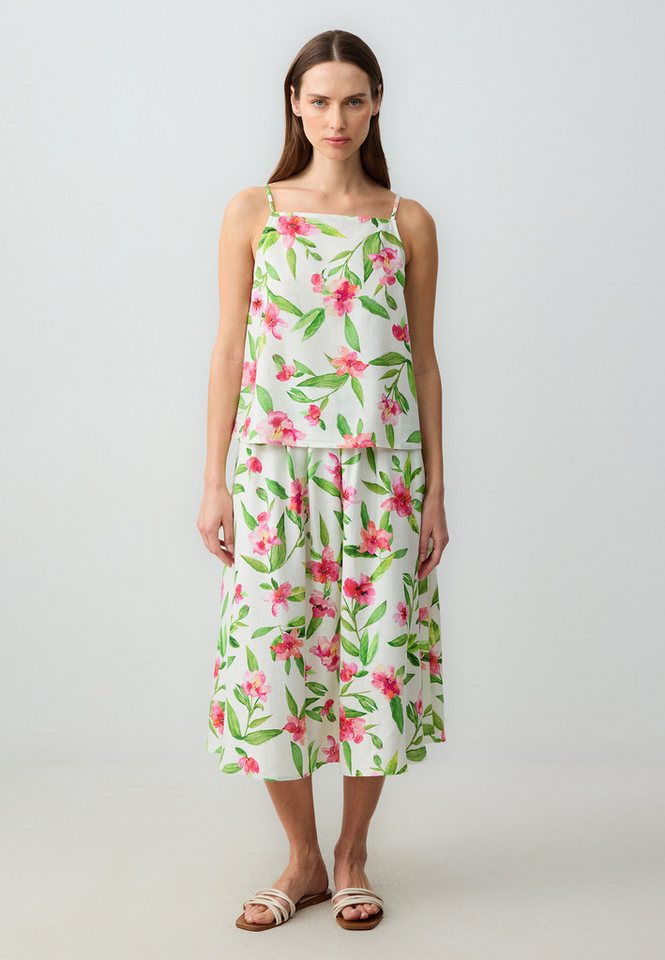 Jimmy Key Minirock Relaxed Fit Midi-Leinenrock Mit Normaler Taille Und Blumenmuster Jimmy Key Minirock Relaxed Fit Midi-Leinenrock Mit Normaler Taille Und Blumenmuster von Jimmy Key