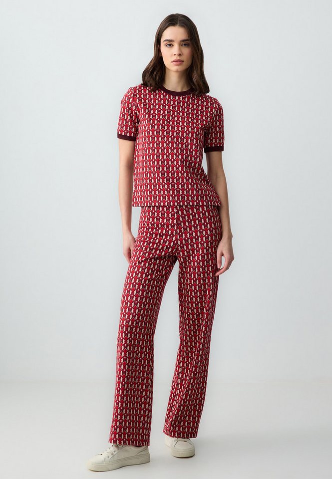 Jimmy Key Strickhose Hohe Taille Weite Strickhose Mit Muster Und Relaxed Fit Jimmy Key Strickhose Hohe Taille Weite Strickhose Mit Muster Und Relaxed Fit von Jimmy Key