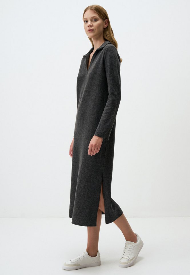 Jimmy Key Relaxhose Locker Geschnittenes Midi-Strickkleid Mit Polokragen von Jimmy Key