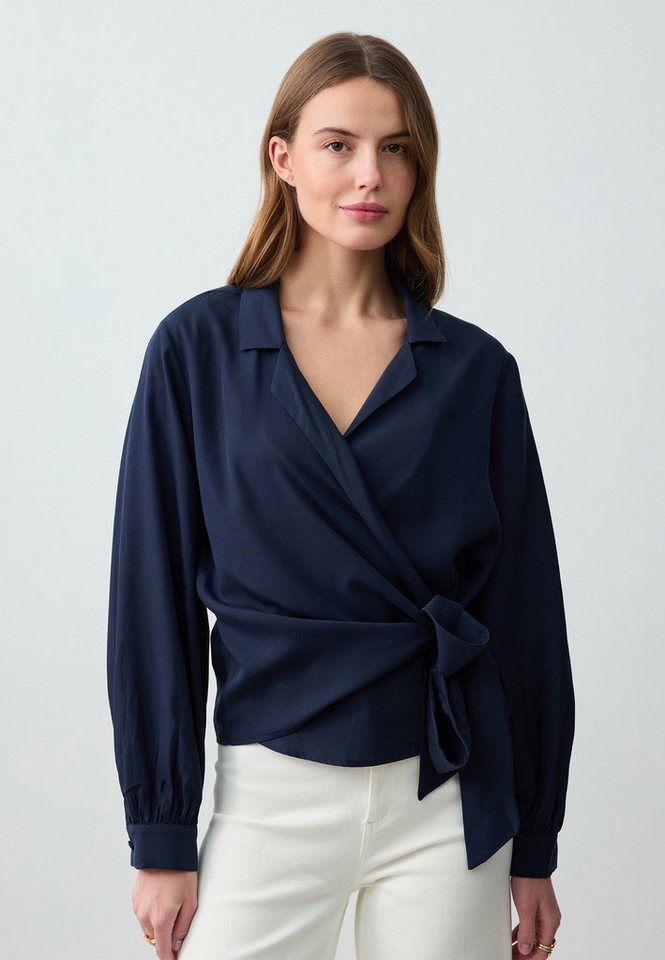 Jimmy Key Relaxhose Relaxed Fit Lange Mouw Overhemdkraag Geweven Blouse von Jimmy Key
