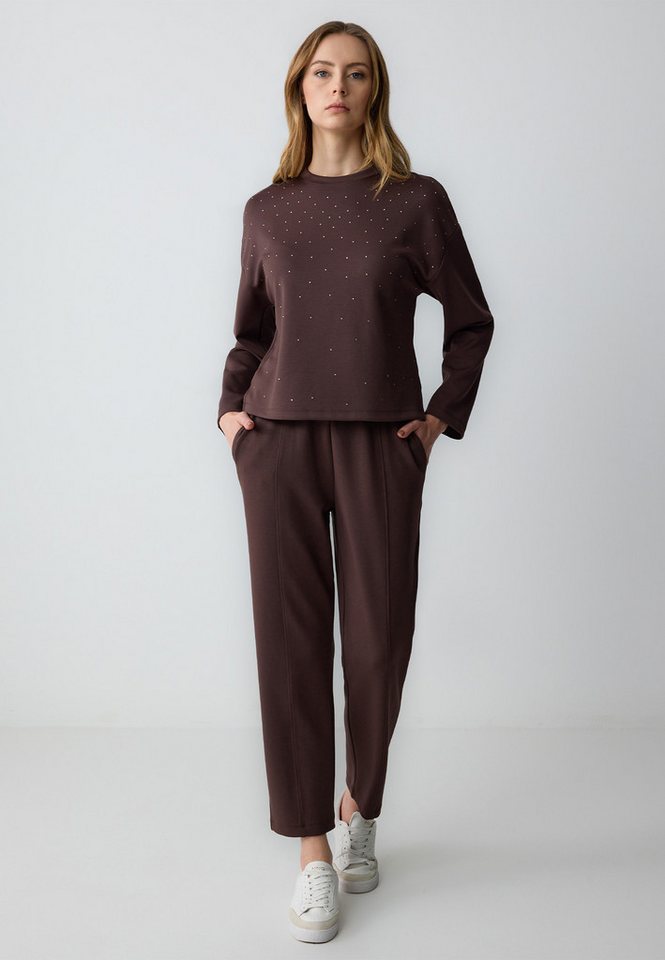 Jimmy Key Strickhose Strickhose Mit Normalem Bein Und Hoher Taille Und Entspannter Passform von Jimmy Key